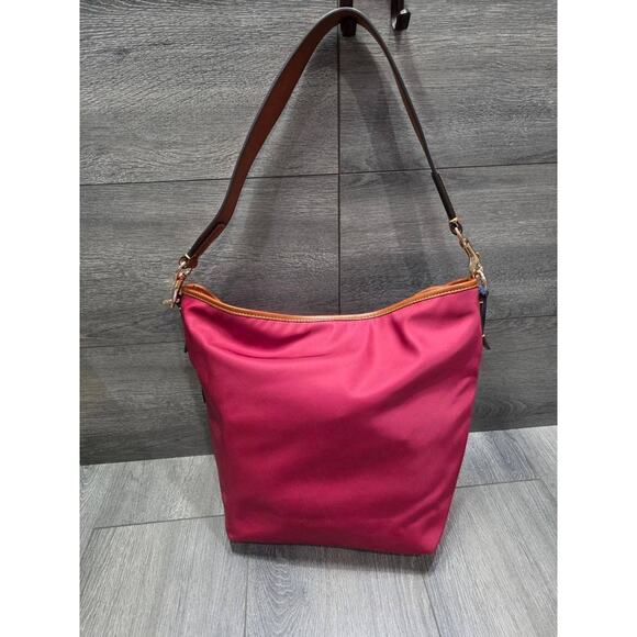 Dooney & Bourke burgundy Wayfarer Small Hobo Crossbody Purse bag B000555 - Picture 11 of 12